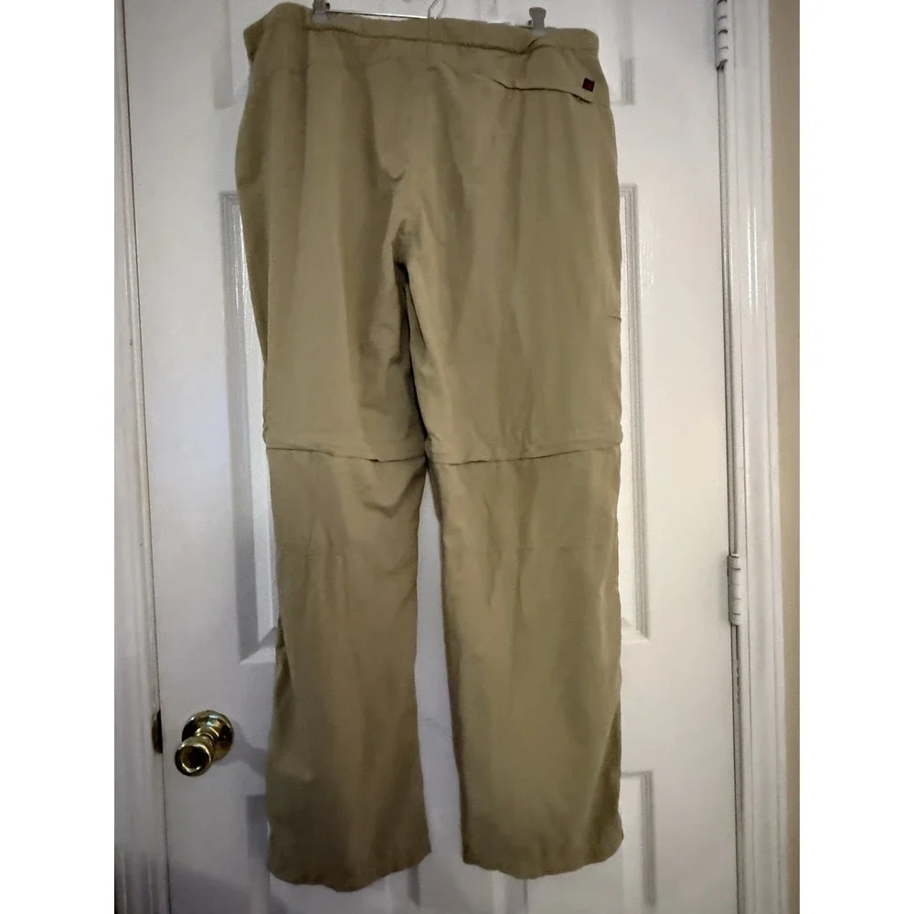 Woolrich Convertible Cargo Pants Tan Hiking Safari 36x32 S1554‎ EUC Adjust Waist